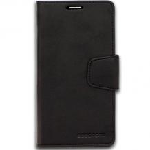 Луксозен кожен калъф Flip тефтер със стойка Mercury Goospery Sonata Diary Case за Sony Xperia Z3 - черен