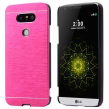 Луксозен твърд гръб MOTOMO за LG G5 - цикламен 