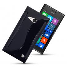 Силиконов калъф / гръб / TPU S-Line за Nokia Lumia 730 / Lumia 735 - черен