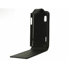 Хоризонтален кожен калъф, Flip за LG OPTIMUS L5 E610 - черен