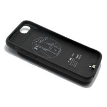 Твърд гръб / външна батерия / Battery Power Bank 3000mAh за Apple iPhone 7 - черен