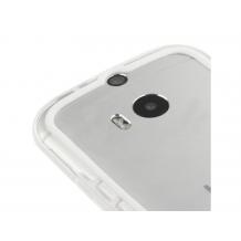 Силиконова обвивка Бъмпер / Bumper за HTC One M8 - бял