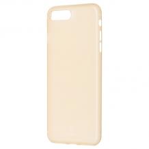 Луксозен твърд гръб BASEUS Slim Case за Apple iPhone 7 Plus / iPhone 8 Plus  - златист