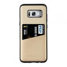 Луксозен гръб TOTU Design Jazz Series Card slot version за Samsung Galaxy S8 Plus G955 - златист