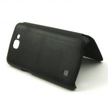 Кожен калъф Flip Cover тефтер S-View за LG K4 - черен