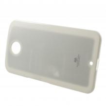 Луксозен силиконов калъф / гръб / TPU Mercury GOOSPERY Jelly Case за Motorola Nexus 6 - бял