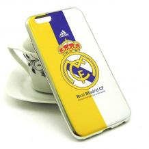 Силиконов калъф / гръб / TPU за Apple iPhone 6 / iPhone 6S - Real Madrid / жълт