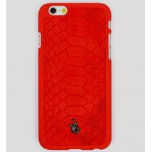 Луксозен твърд гръб със силиконова кант за Apple iPhone 7 / iPhone 8 - Santa Barbara Polo Club / Red Snake