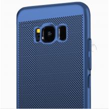 Твърд гръб за Samsung Galaxy S8 Plus G955 - тъмно син / Grid