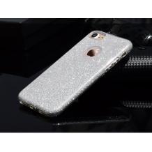 Луксозен силиконов калъф / гръб / TPU USAMS Bling Series за Apple iPhone 7 Plus - сребрист / брокат