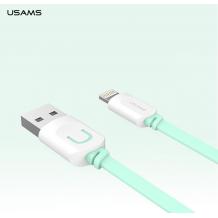 Оригинален USB кабел USAMS за зареждане и пренос на данни за iOS (iPhone) - мента