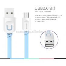 Оригинален USB кабел USAMS за зареждане и пренос на данни за iOS (iPhone) - светло син