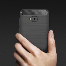 Силиконов калъф / гръб / TPU за Asus Zenfone 4 Selfie ZB553KL - черен / carbon