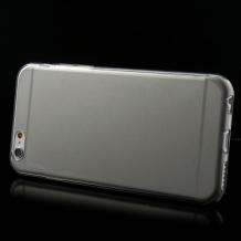 Ултра тънък силиконов калъф / гръб / TPU Ultra Thin за Apple iPhone 6 4.7" - черен / прозрачен