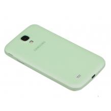Ултра тънък силиконов калъф / гръб / TPU за Samsung Galaxy S4 Mini I9190 / I9192 / I9195 - зелен / мат