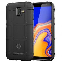 Оригинален силиконов калъф / гръб / Rugged Shield TPU Case за Samsung Galaxy J6 Plus 2018 - черен