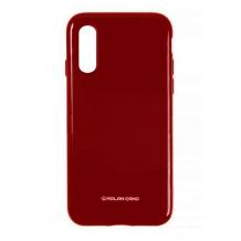 Силиконов калъф / гръб / TPU MOLAN CANO Jelly Case за Huawei P20 - червен / брокат