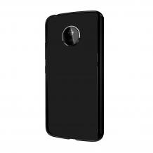 Силиконов калъф / гръб / TPU за Motorola Moto E5 - черен / гланц