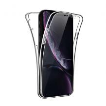 Силиконов калъф / гръб / TPU 360° за Samsung Galaxy A80 - прозрачен / 2 части / лице и гръб