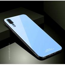 Луксозен стъклен твърд гръб за Huawei P20 Pro - син