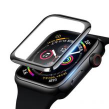 3D full PMMA glass Full Glue screen protector Apple Watch Series 40mm / Стъклен скрийн протектор с лепило от вътрешната страна за Apple Watch Series - черен