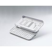 Твърд гръб с Bluethooth и клавиатура за за Apple iPhone 5 / 5S - бял