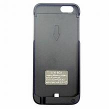 Твърд гръб / външна батерия / Battery power bank със стойка за Apple iPhone 6 4.7'' - 3800 mAh / черен