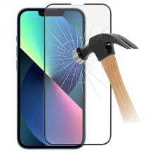 5D full cover Tempered glass Full Glue screen protector Xiaomi Redmi 14C / Извит стъклен скрийн протектор с лепило от вътрешната страна за Xiaomi Redmi 14C - черен кант