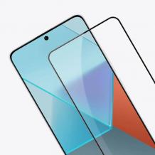 3D full cover Tempered glass Full Glue screen protector Samsung Galaxy A55 / 3D извит стъклен скрийн протектор с лепило от вътрешната страна за Samsung A55 - черен кант