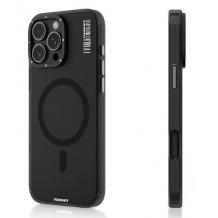 Оригинален удароустойчив гръб TPU кейс Youngkit Hidden Sand Series Case с безжично зареждане MagSafe за Apple iPhone 16 Pro (6.3) - черен