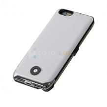 Твърд гръб / външна батерия / Battery Power Bank 3800mAh за Apple iPhone 6 4.7'' - бял