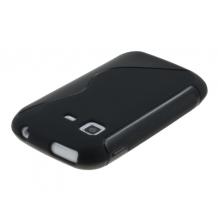 Силиконов калъф ТПУ S Style за Samsung Galaxy Pocket S5300 - черен