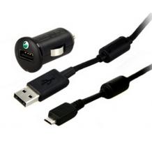 Оригинално 12V USB зарядно за автомобил / кола / с micro USB за Sony Xperia AN400 + EC600L 12V/24V