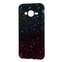 Луксозен силиконов калъф / гръб / TPU за Samsung Galaxy J3 / J3 2016 J320 - метеор / синьо с розово