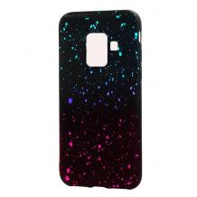 Луксозен силиконов калъф / гръб / TPU за Samsung Galaxy S9 G960 - метеор / синьо с розово