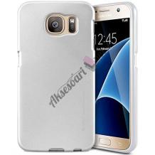 Луксозен силиконов калъф / гръб / TPU MERCURY i-Jelly Case Metallic Finish за Samsung Galaxy S7 G930 - светло сив