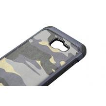 Твърд гръб със силиконов кант Camo Series за Samsung Galaxy S7 Edge G935 - синьо-сив / камуфлаж