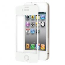 Стъклен скрийн протектор / Tempered Glass Protection Screen / за дисплей на Apple iPhone 5 / iPhone 5S / iPhone 5C / SE- бял