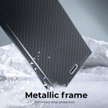 Луксозен кожен калъф Flip тефтер Vennus за Samsung Galaxy A34 5G - черен / carbon
