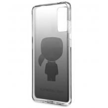 Оригинален силиконов гръб Karl Lagerfeld Iconic Gradient Case за Samsung Galaxy S20 Ultra - прозрачено и черно / преливащ