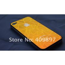 Скрийн протектор 3D за Apple iPhone 4 / 4s - жълт / 2 части