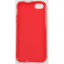 Силиконов калъф / гръб / ТПУ за Apple iPhone 5 - червен / гланц