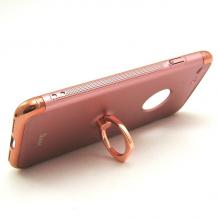 Оригинален твърд гръб OUcase със стойка за Apple iPhone 7 - Rose Gold