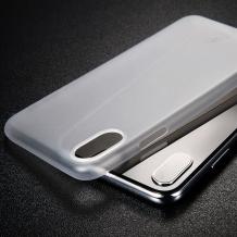 Луксозен гръб Baseus Wing Case за Apple iPhone X - прозрачен