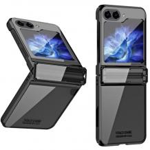 Луксозен твърд гръб / кейс / Plating Case за Samsung Galaxy Z Flip 6 - черен