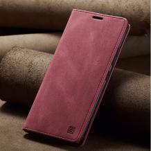 Луксозен кожен калъф Flip тефтер Autspace със стойка за Huawei Pura 70 Ultra - червен