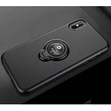 Силиконов калъф / гръб / TPU iFace Hamee Magnetic Finger Ring Car Holder за Huawei P30 Lite - черен