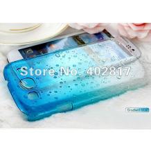 Заден предпазен твърд гръб за Samsung Galaxy S3 I9300 / SIII I9300 - 3D Raindrop светло син