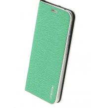 Луксозен кожен калъф Flip тефтер Vennus за Samsung Galaxy A7 2018 A750F - зелен 
