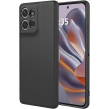 Силиконов калъф / кейс / Nano TPU за Motorola Moto G15 - черен гръб със защита за камерата